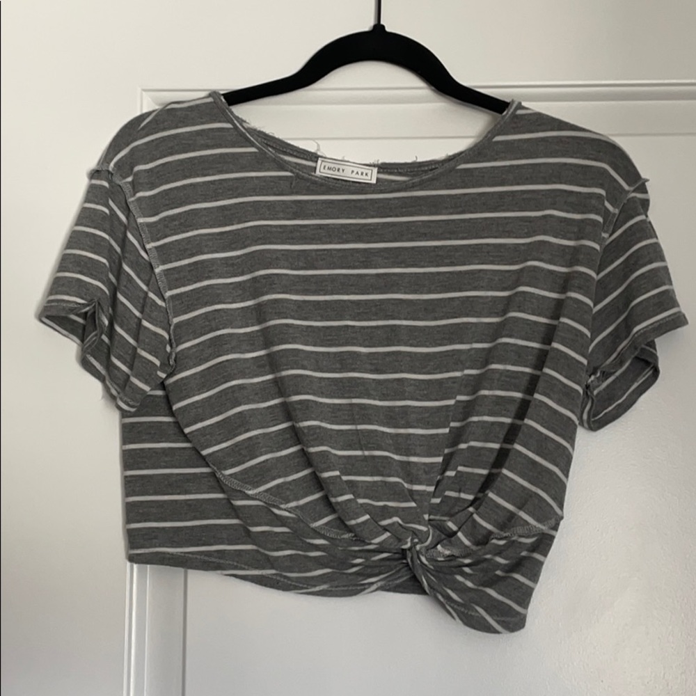 Striped cropped top